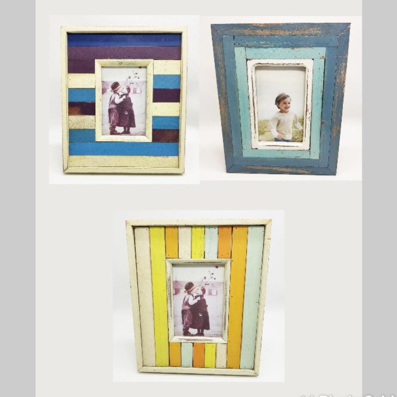 old vintage wood frame bingkai foto kayu
