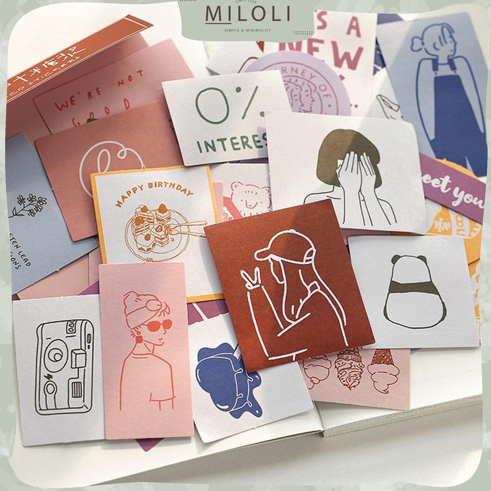 

[(BAYAR DITEMPAT) [MILOLI] 60Pcs AESTHETIC LIFE Paper Sticker DIY Scrapbook Diary Sticker Jurnal - B0092