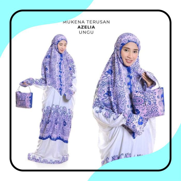 TERLARIS RAMADHAN / MUKENA DEWASA TERUSAN AZELIA UNGU / Traveling / JUMBO