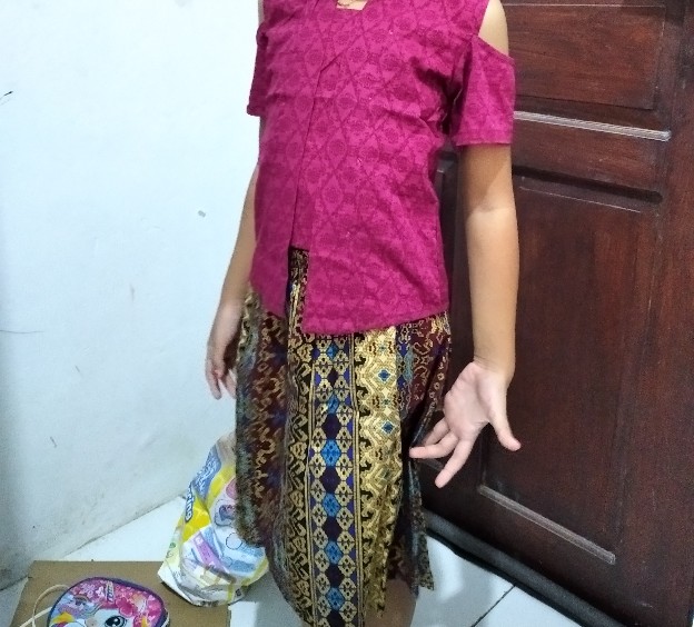Kebaya Batik Anak/setelan Kutubaru Anak Prada/kutubaru Batik Modern/kebaya Batik Tradisional