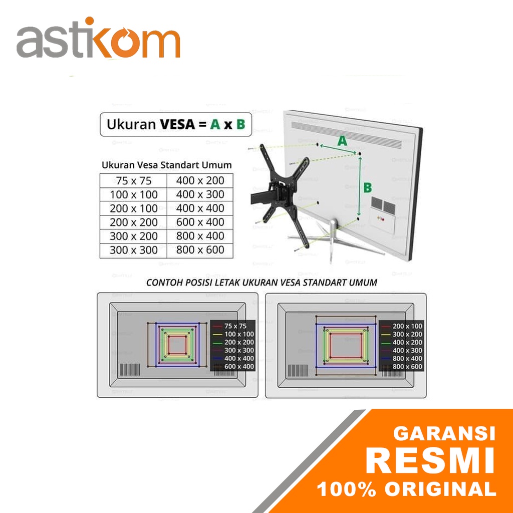 BRACKET TV Tilt LCD LED TV 23&quot; - 55&quot; OXIMUS AQUILA 4450