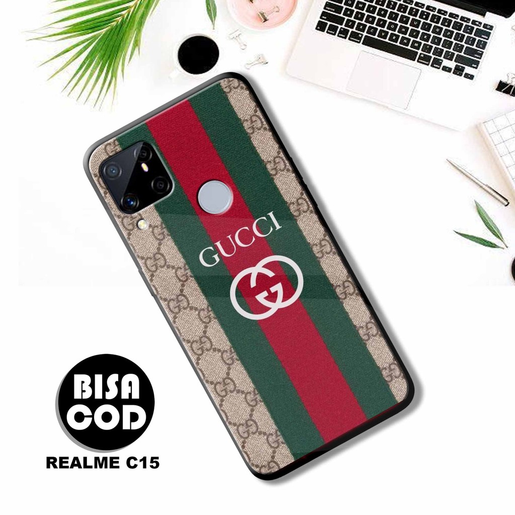 Case Realme C15 / Hardcase Realme C15 / Cassing Gucci / Case Kekinian / Case Keren / Case Murah