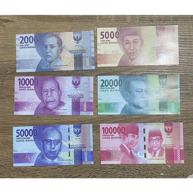 uang mainan untuk buket uang lama dan baru (perlembar)
