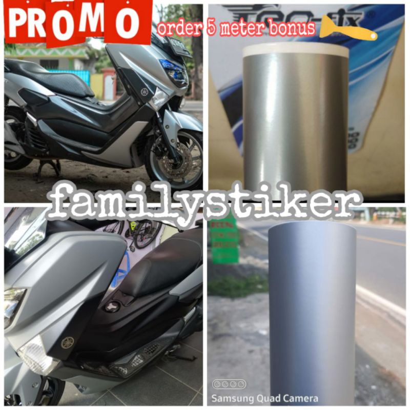 Sticker Skotlet Silver Doff Sekotlet Motor Warna Silver Glosy