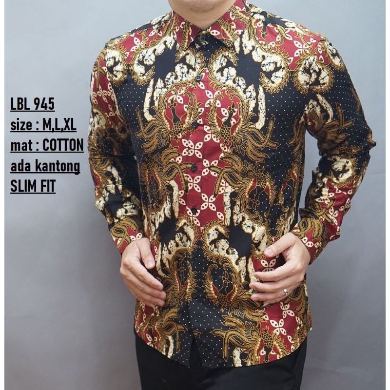 SLIMFIT BATIK PRIA MODERN BERKUALITAS