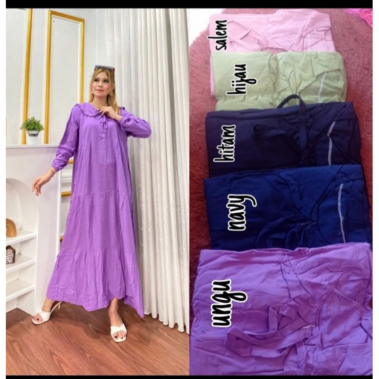 dress midi polos.  dress jumbo ld sampai 130. dress midi kekinian