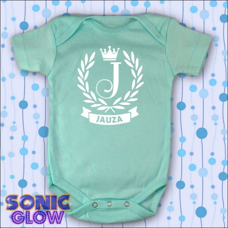 SonicGlow Jumper Baju Bayi - Inisial J - dark