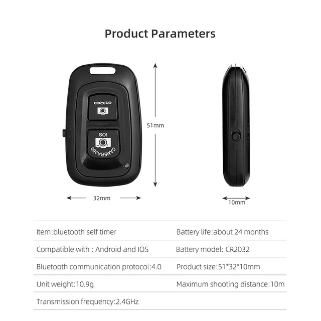 MIINII CK-01Remote Smartphone Bluetooth Remote Shutter Kamera Android IOS