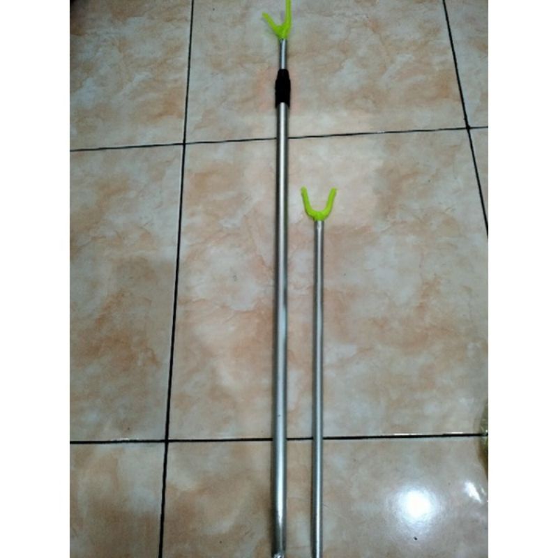 2pcs jagrak pancing aluminium telescopic