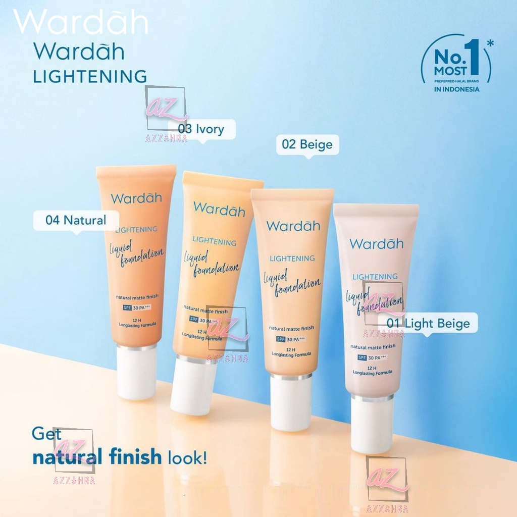 Wardah Lightening Liquid Foundation - Mencerahkan dan Meratakan Warna Kulit Dengan SPF 30