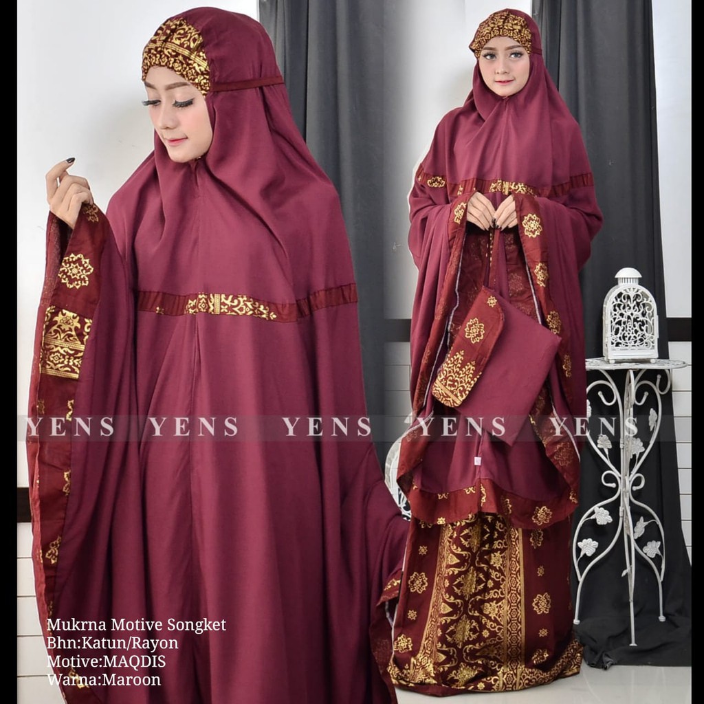 COD Mukena Bali Songket Extra Suju Maqdis