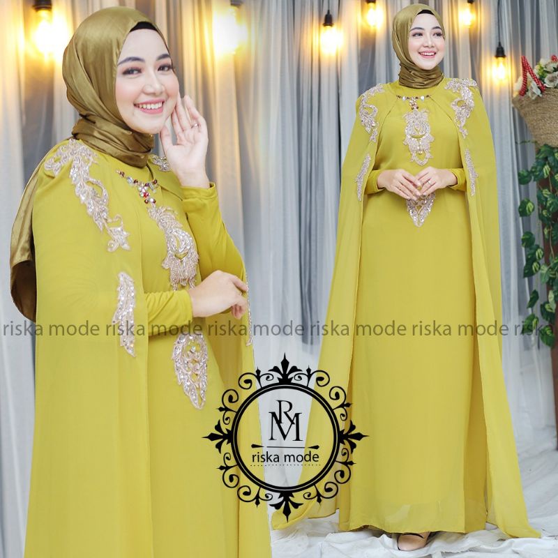 Kaftan Merak full Ceruty Free Gamis Manset Original RM Butik