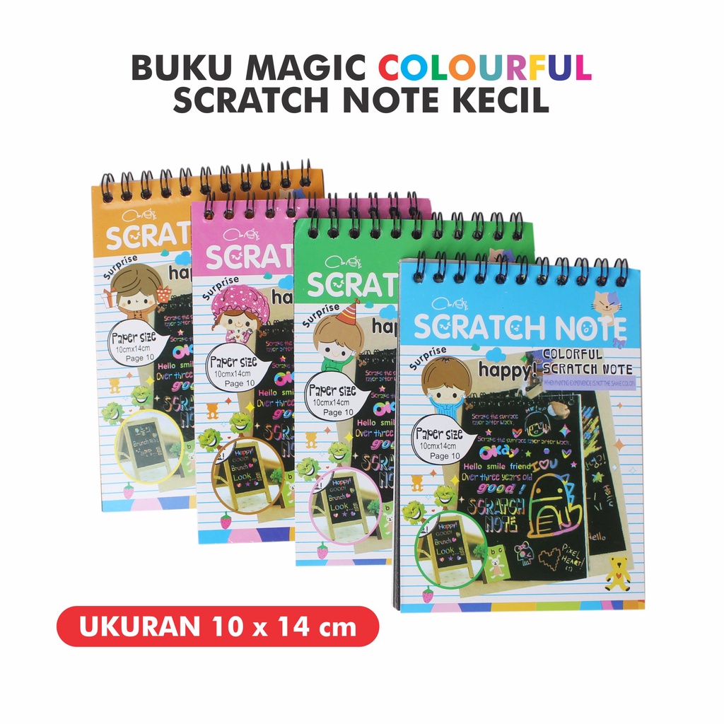 

Buku Gambar Belajar Anak Note Book Ajaib Magic Book Rainbow Colour Scratch