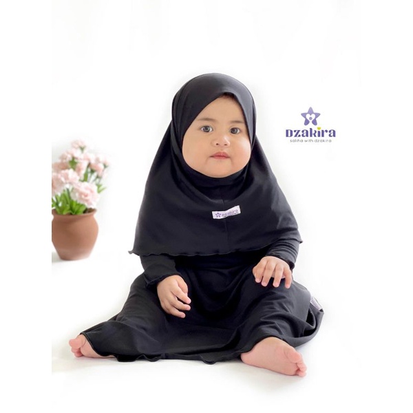 BAJU GAMIS BAYI KIA DAILY PEREMPUAN ORIGINAL by Dzakira JERSEY  PREMIUM HITAM