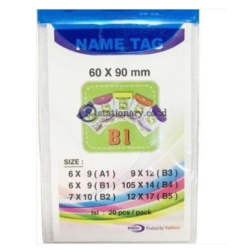 

Sale Yushinca Plastik Id Name Tag 60 X 90Mm Potrait B1 (20 Lembar) Bagus