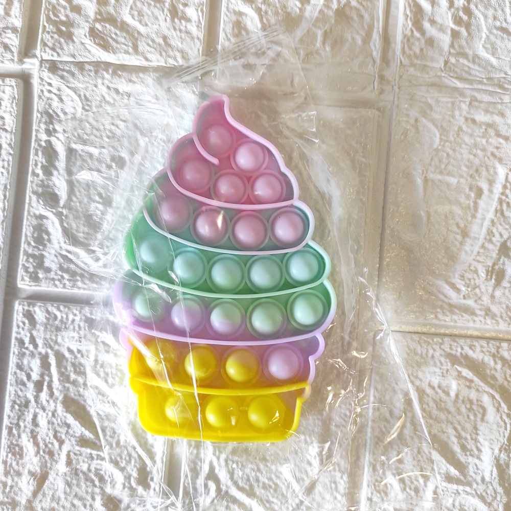 Mainan POP IT Rainbow multicolor fidget push bubble-2