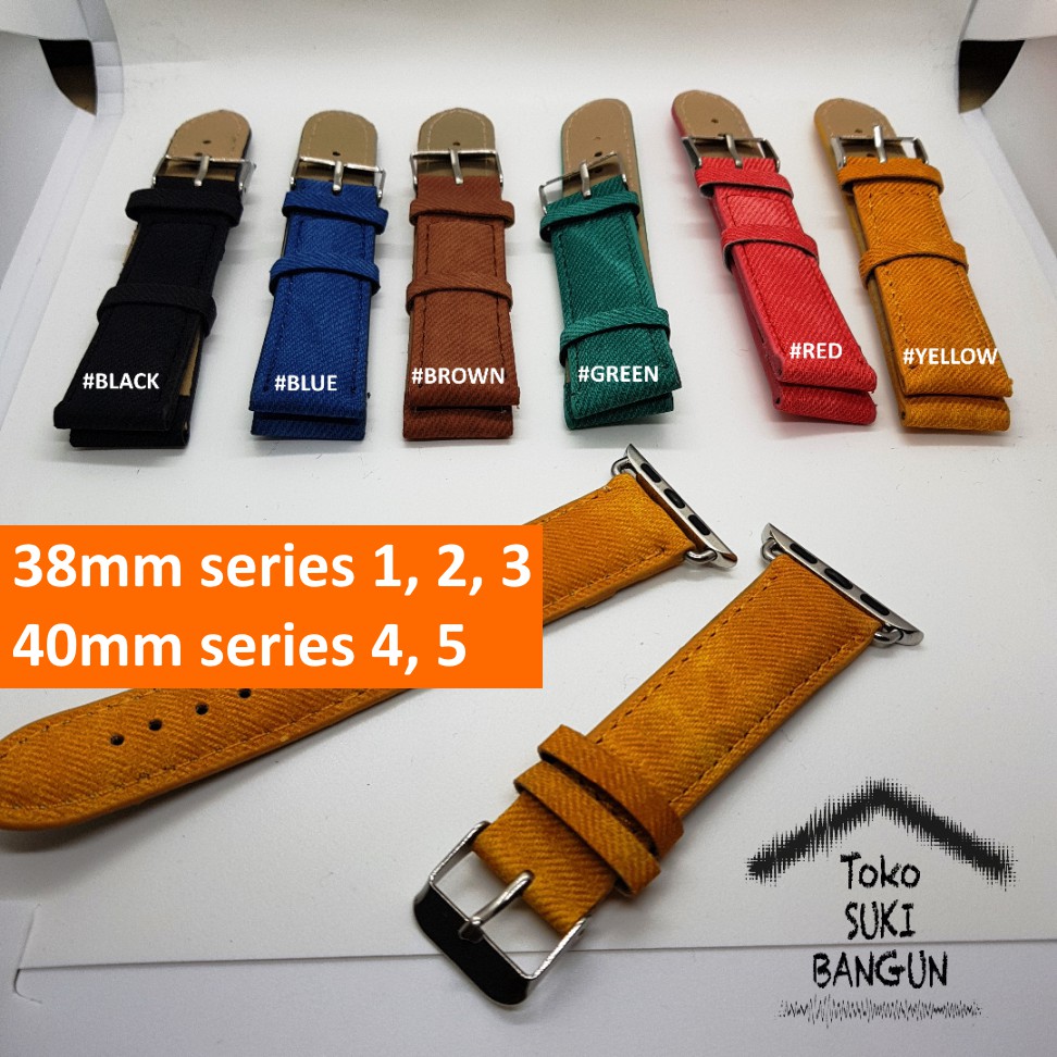 Strap Apple Watch Series 7 6 5 4 3 2 1 41mm 40mm 38mm TALI JAM DENIM Fashion Jeans