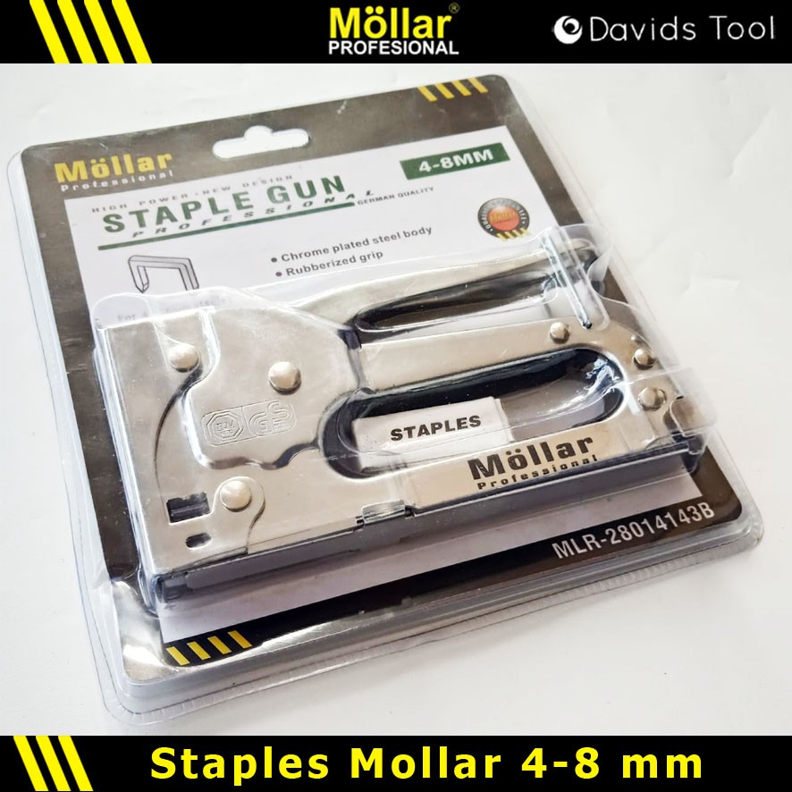 Gun Tacker Staples Setaples Steples Stapler Tembak Mollar 4-8 mm