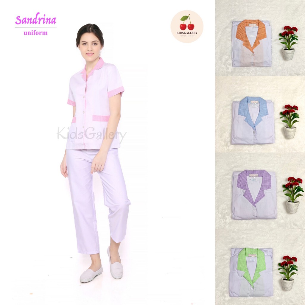 [SANDRINA] Baju seragam suster (celana panjang)/ Baju baby sitter/ Baju nanny