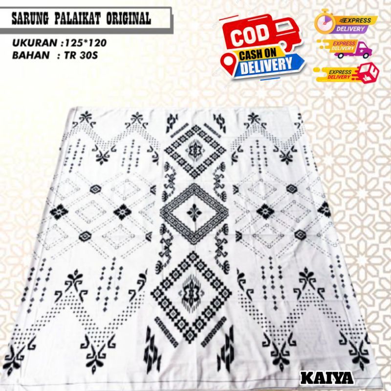 SARUNG BATIK PALAIKAT PRIA DEWASA WARNA PUTIH TERBARU