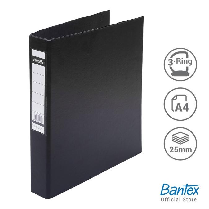 

Bantex Ring Binder 3 Ring D 25mm A4 Black #8322 10