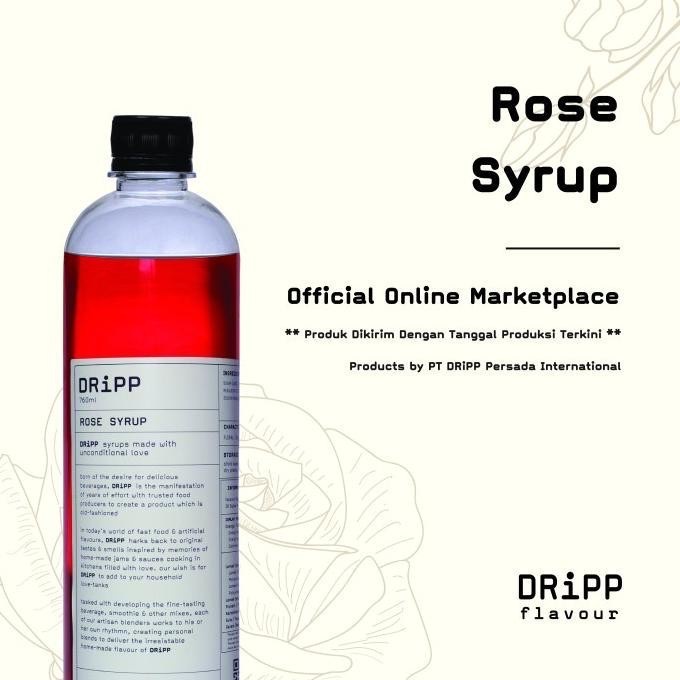 

DRiPP Rose Syrup - Sirup Perisa Minuman Rasa Bunga Mawar untuk HORECA