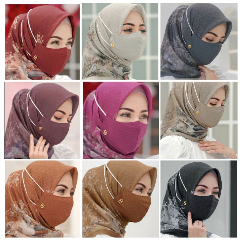 Everyday Monogram Mask Buttonscarves
