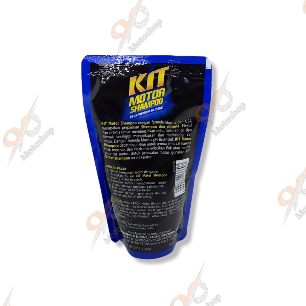 Kit Motor Shampoo 200ml Pouch Kit Shampoo Refill 200 ml Sabun Cuci Motor Detailing