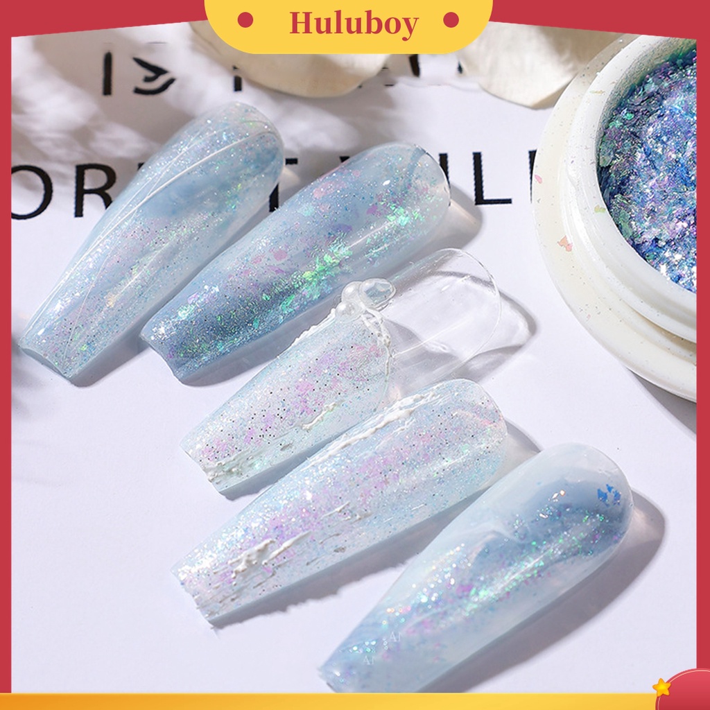 Huluboy Huluboy♡ Payet Glitter Portable Warna-Warni Untuk Nail Art