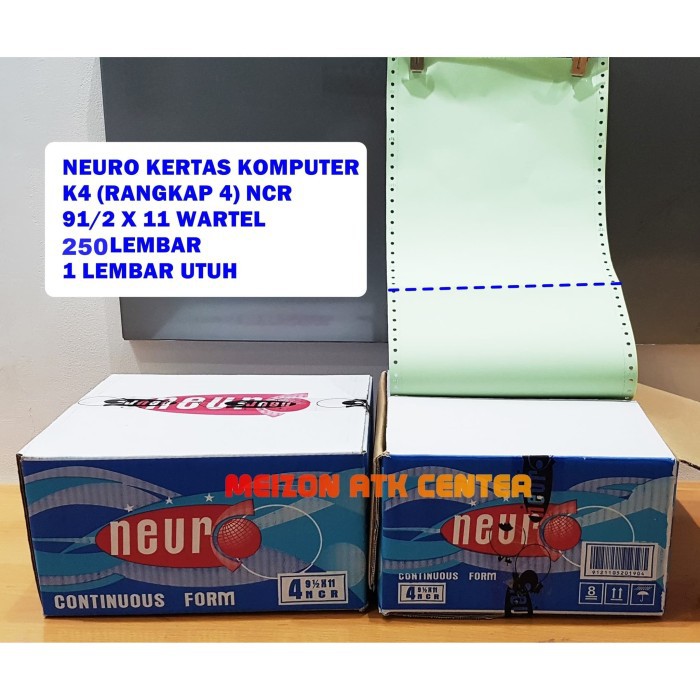 

Langsung Order Continous Form 91/2 x 11 4 Ply ( K4 Neuro ) NCR / Kertas Komputer Murah