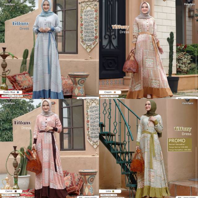 TIFFANY DRESS BUSUI BUMIL FRIENDLY BAHAN RAYON ARMANI & RAYON VISCOSE ADEM DAILYWEAR BY URFIMUTIYARO