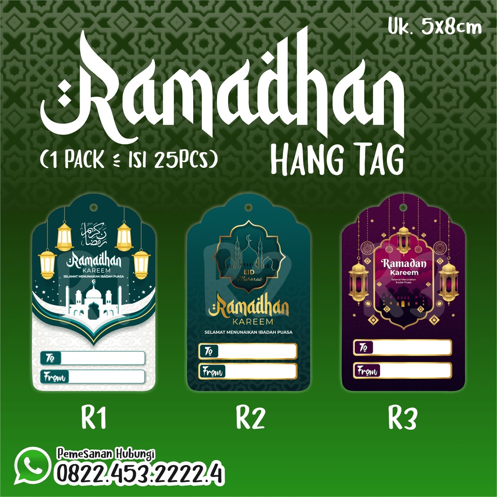 

Hang Tag Ramadhan - Hangtag Lebaran - Ucapan Lebaran