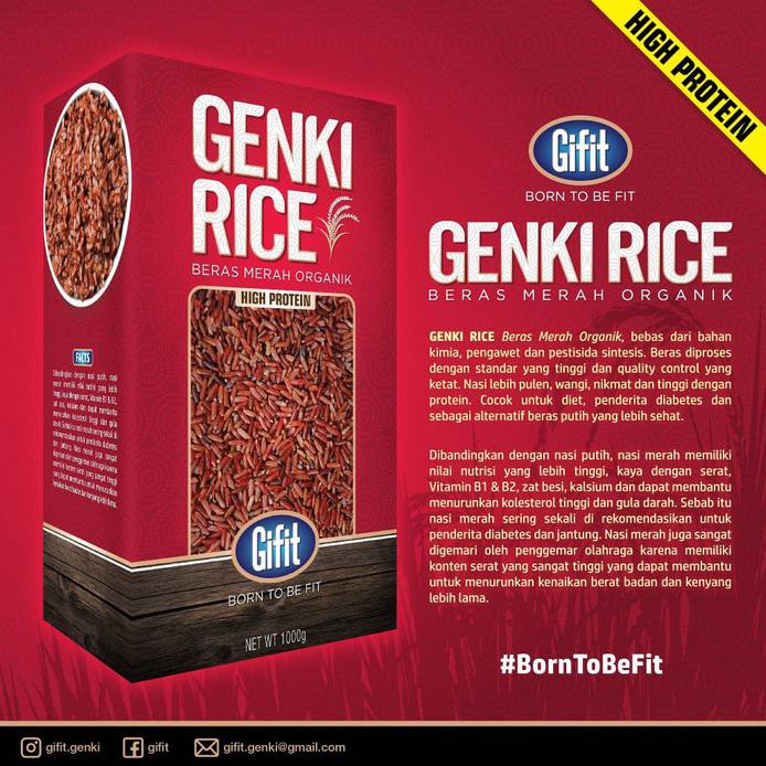 

BERAS MERAH ORGANIK GENKI RICE HIGH PROTEIN