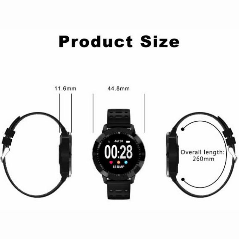 SENBONO Smartwatch Sporty Fitness Tracker Heartrate Monitor