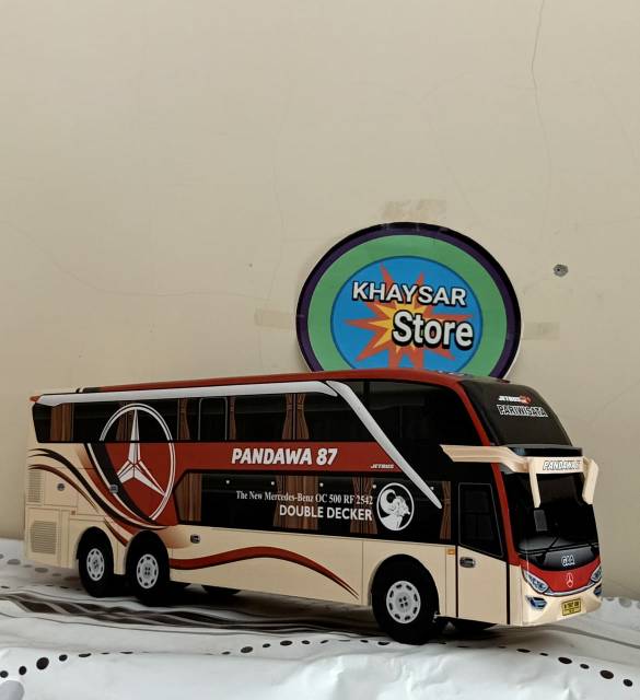 miniatur Bus bis / mainan bus bis DOUBLE DEKER PANDAWA 87