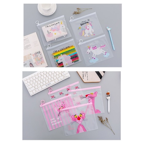 

Tempat Pensil /Pensil Case / Unicorn and Panther A5 Stationery File Folder / Tempat Pensil