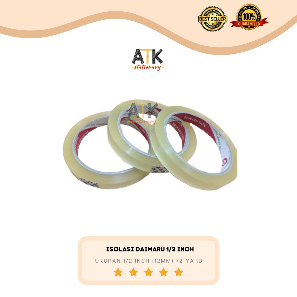 

Isolasi Daimaru / Solasi / Solatip 1/2 Inch (12MM) atk