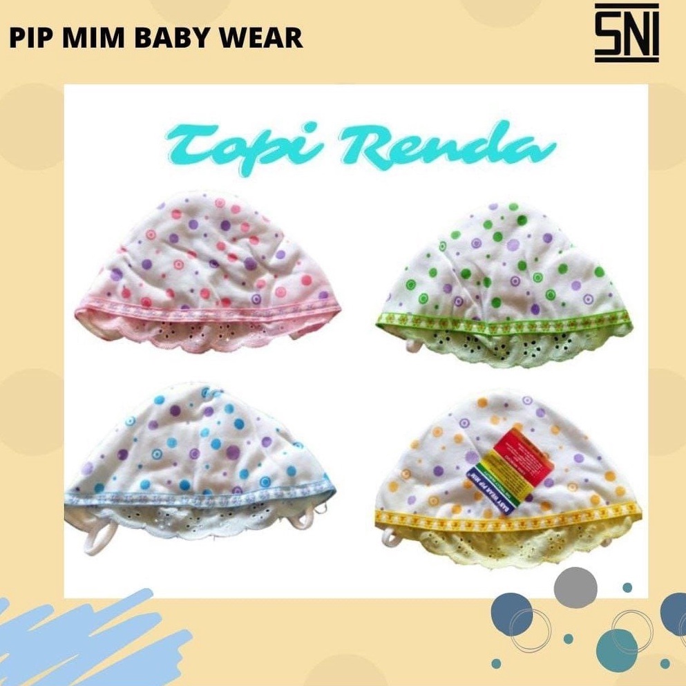 topi bayi BONET RENDA perlengkapan bayi baru lahir