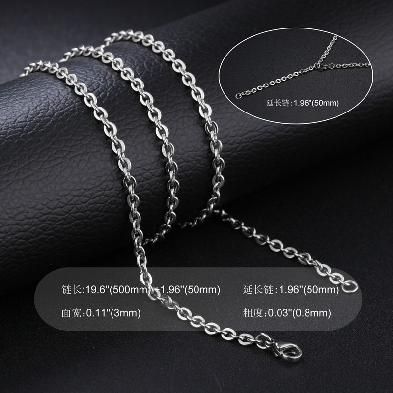 Kalung Dengan Liontin Bentuk Kail Ikan Bahan Stainless Steel Warna Silver Untuk Pria