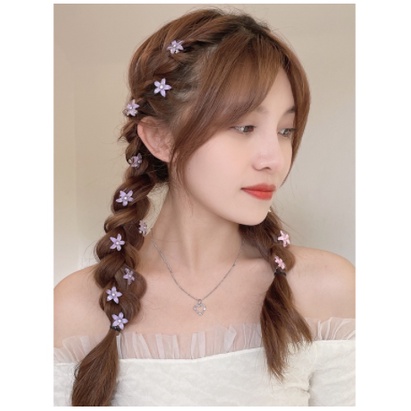 Jepit Rambut Elegan Motif Bunga Daisy warna Pastel - Jepit Poni Ornamen Mini Hair Claw Clips