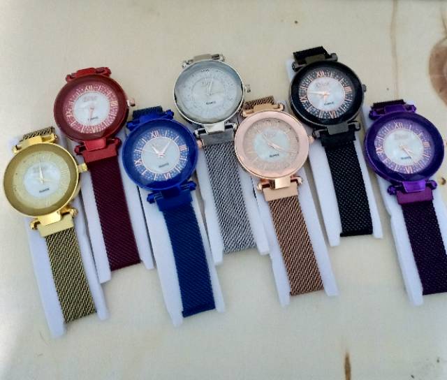 Jam Tangan Wanita Magnetik Murah Diyor Diamond Romawi