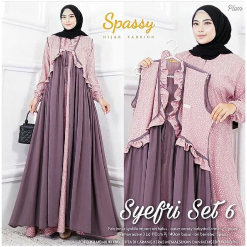 Setelan Gamis Outer/ Syefri Set