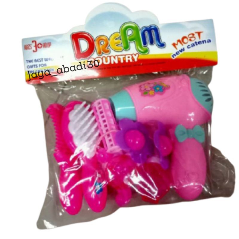 Mainan beauty salon DREAM country hairdryer sisir gunting dll