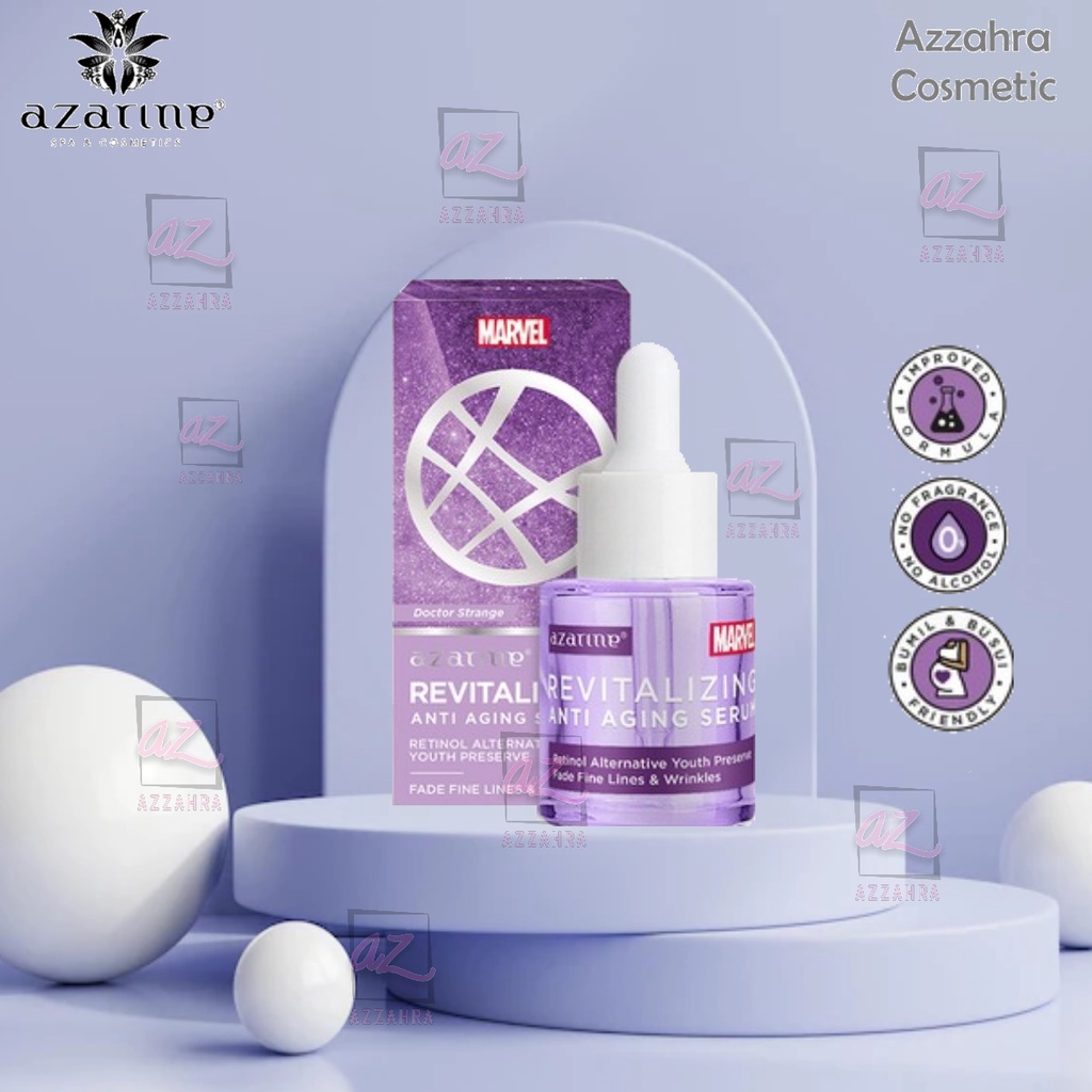 AZARINE Anti Aging Serum - 20ml ( Serum Anti Kerutan &amp; Fleg Hitam )ORIGINAL BPOM