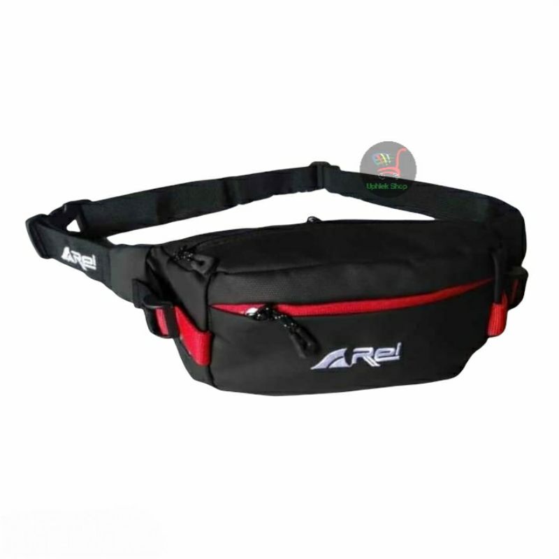 Tas Selempang Pinggang Pria AREI Xtrail Waterproof WaistBag Pria Anti Air Anti Sobek Premium Webing Bordir Murah