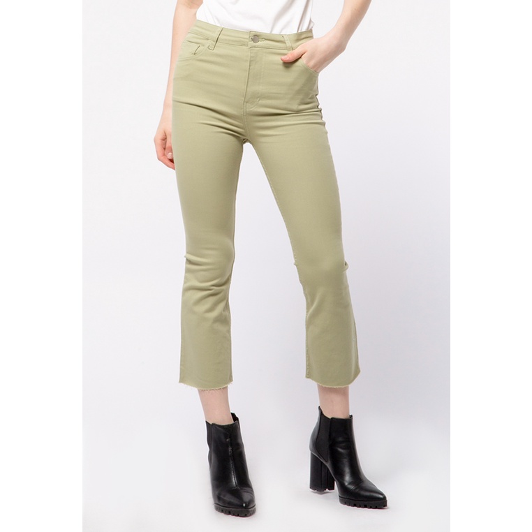 COLORBOX Cropped Flare Denim Pants