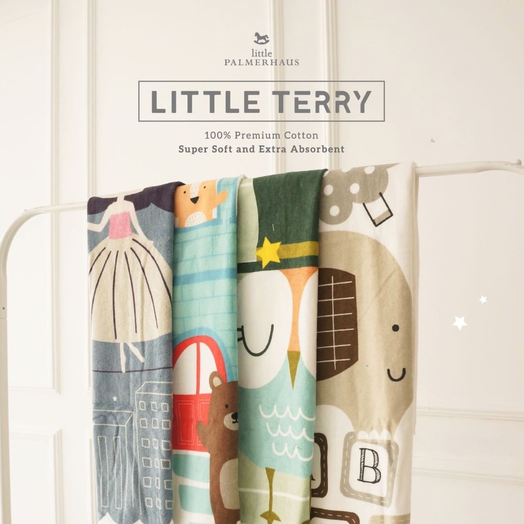 Little Palmerhaus Little Terry Towel - Handuk Mandi Karakter Anak Kecil Bayi Katun Halus Lembut