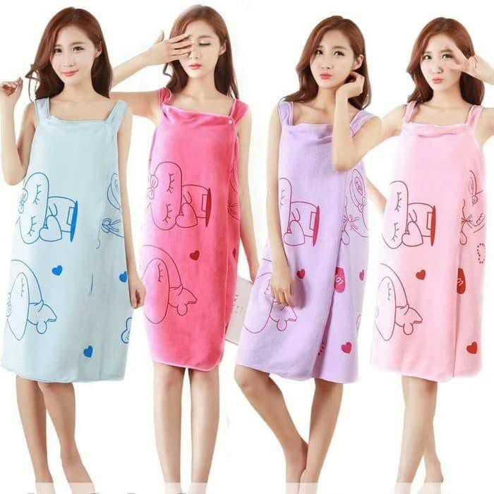 BAJU HANDUK MANDI KARAKTER / HANDUK RENANG / WEARABLE TOWEL KIMONO MULTIFUNGSI / BATH &amp; SWIMMING TOWEL
