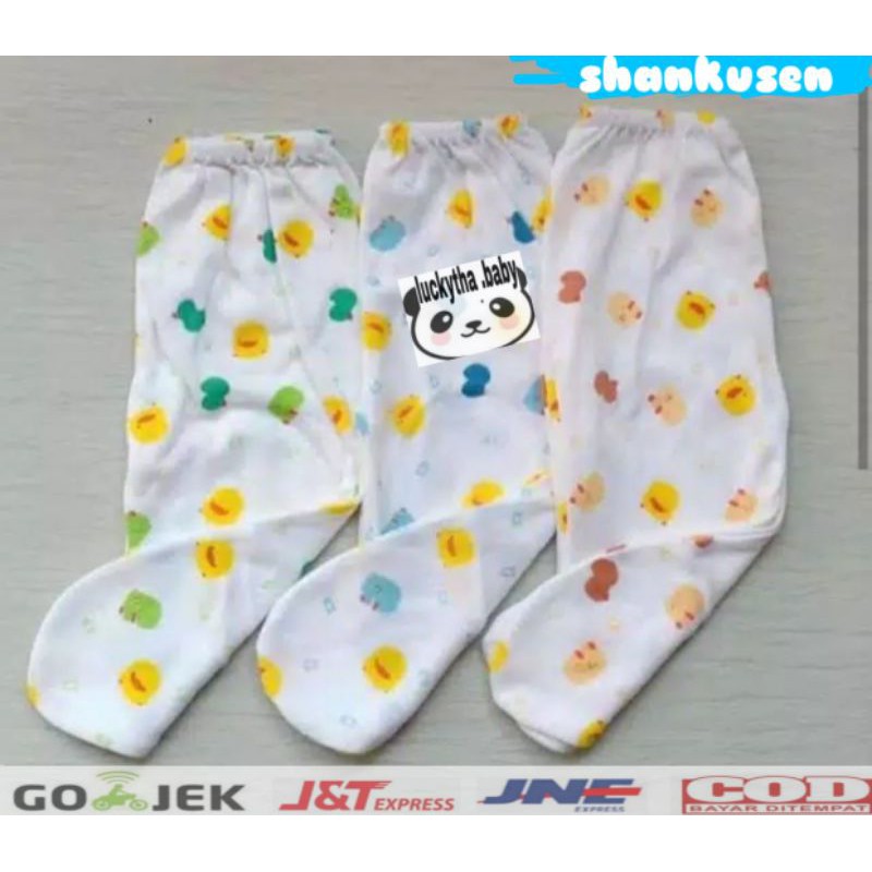 3pcs_ SHANKUSEN celana panjang tutup kaki bayi motif duck/ celana tutup kaki / celana pjg shankusen