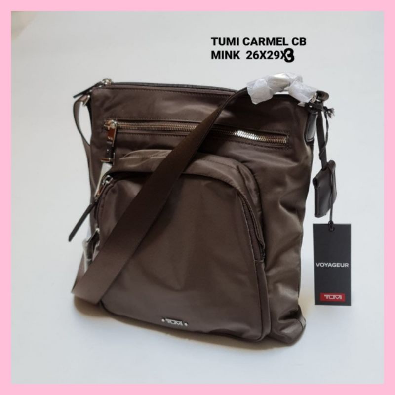 Jual Tas Wanita TUMI CARMEL CB Crossbody Bag Color MINK Brown. Branded Original